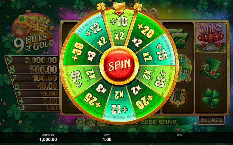 9 Pots of Gold Slots SpinGenie
