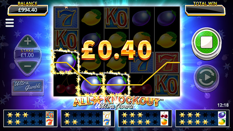 All Star Knockout Ultra Gamble Slots SpinGenie