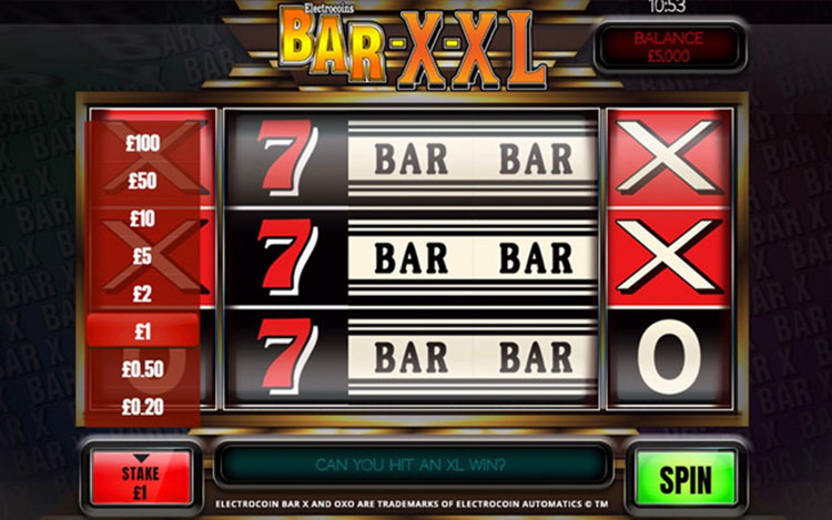 Bar X XL Slots SpinGenie