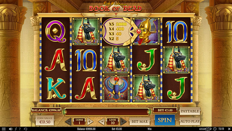 Book of Dead Slots SpinGenie