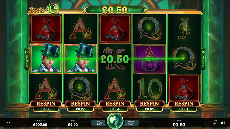 Book of Oz Slots SpinGenie