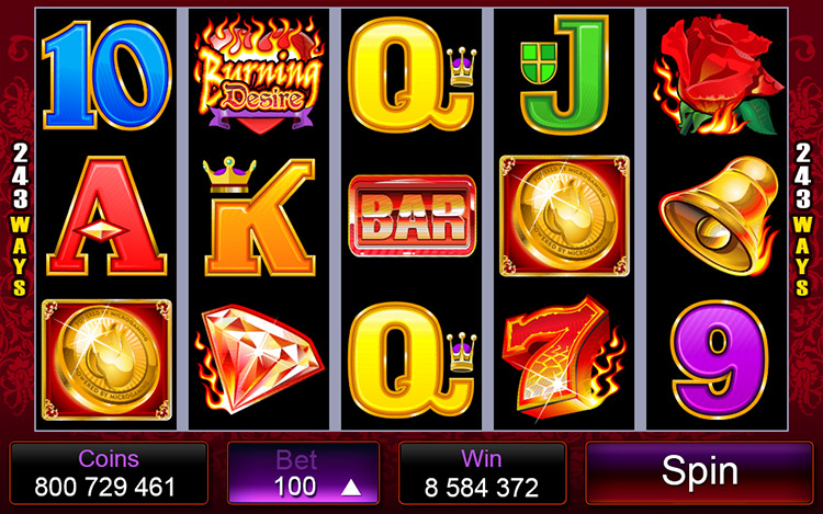 Burning Desire Slots SpinGenie