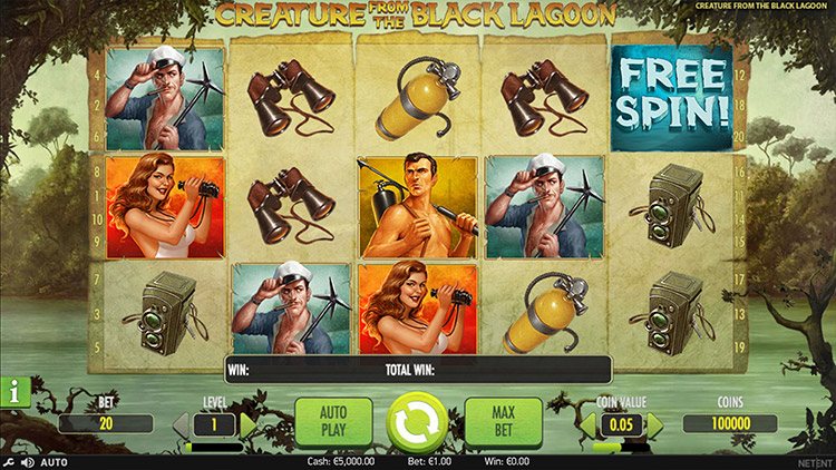 Creature From The Black Lagoon Slots SpinGenie