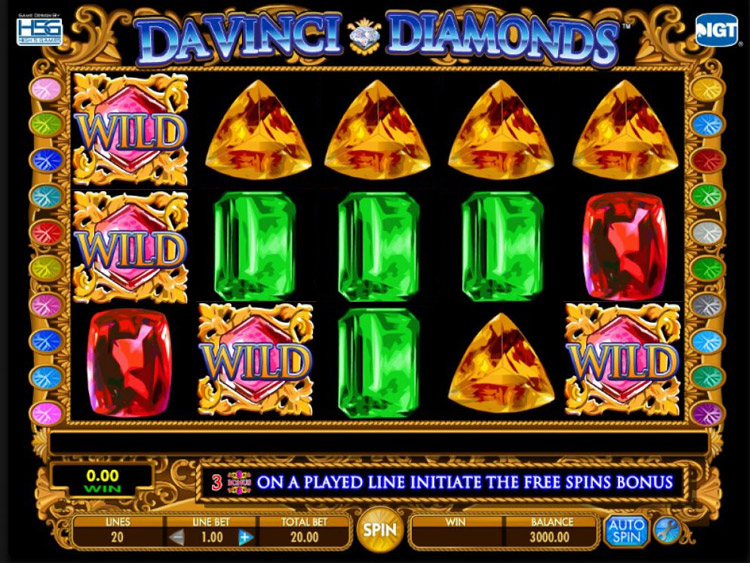 Da Vinci Diamonds Slots SpinGenie