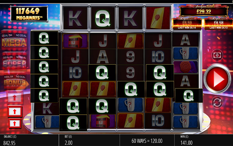 Deal or No Deal Megaways JPK Slots SpinGenie