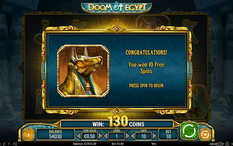 Doom of Egypt Slots SpinGenie