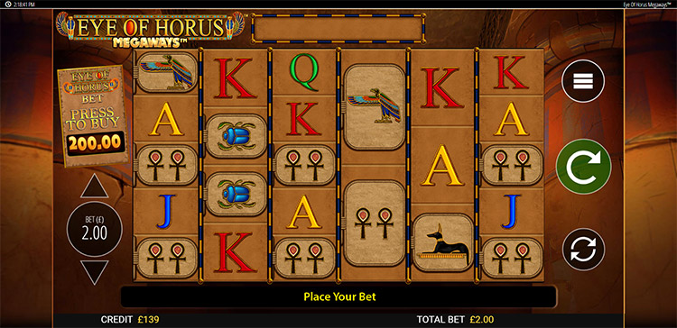 Eye of Horus Megaways Slots SpinGenie