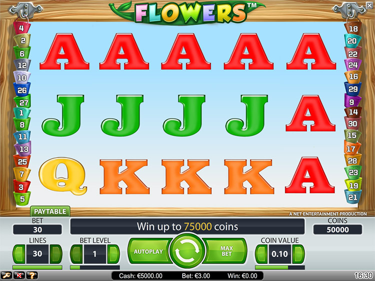 Flowers Slots SpinGenie