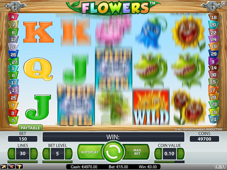 Flowers Slots SpinGenie