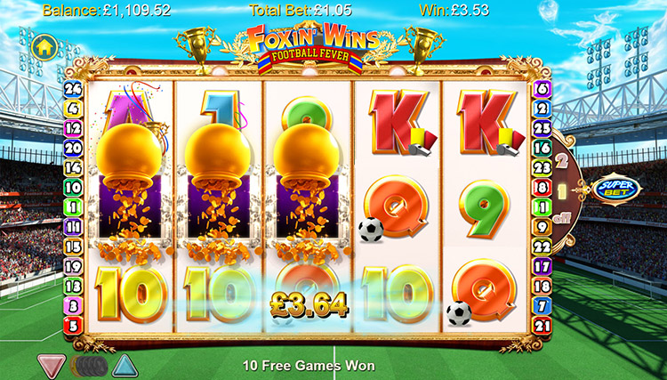 Foxin Wins Football Fever Slots SpinGenie