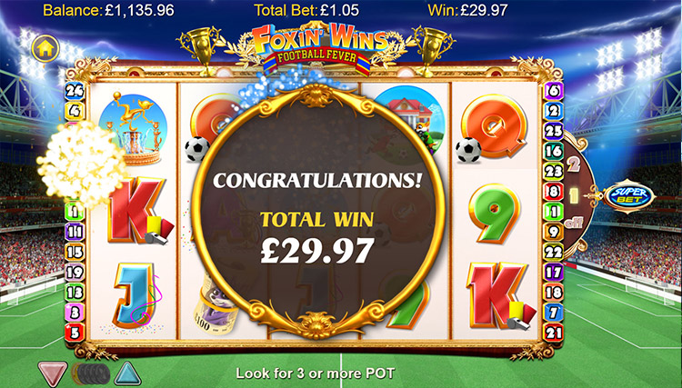 Foxin Wins Football Fever Slots SpinGenie