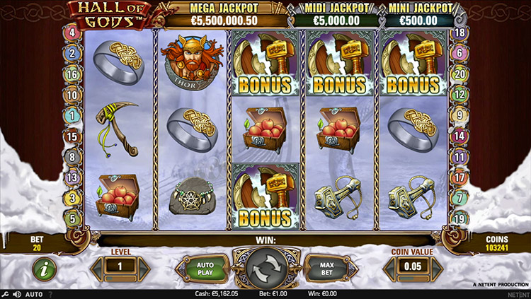 Hall of Gods Slots SpinGenie