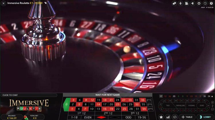 Immersive Roulette by Evolution Casino