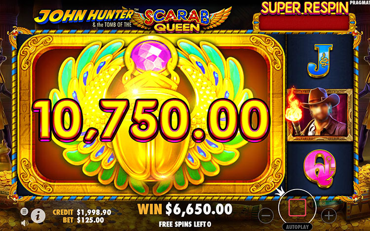 John hunter and the Scarab Queen Slots SpinGenie