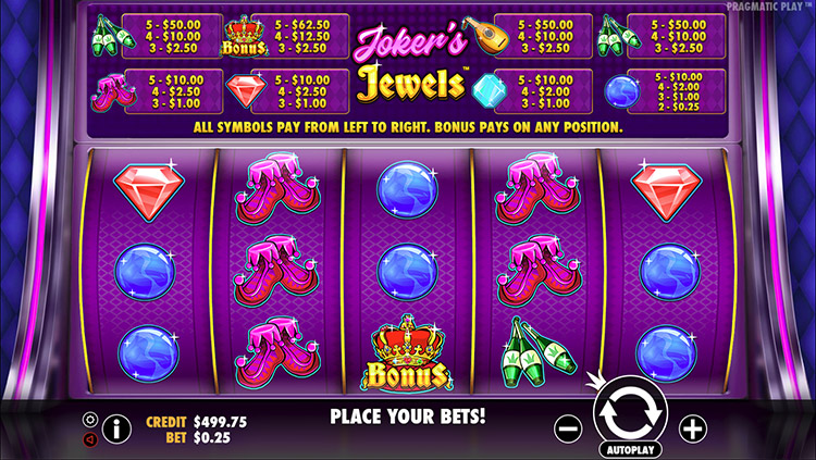 Jokers Jewels Slots SpinGenie