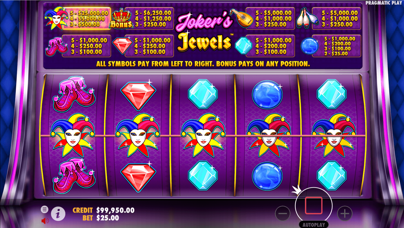 Jokers Jewels Slots SpinGenie