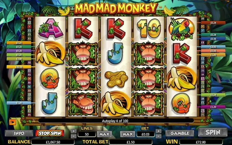 Mad Mad Monkey Slots SpinGenie