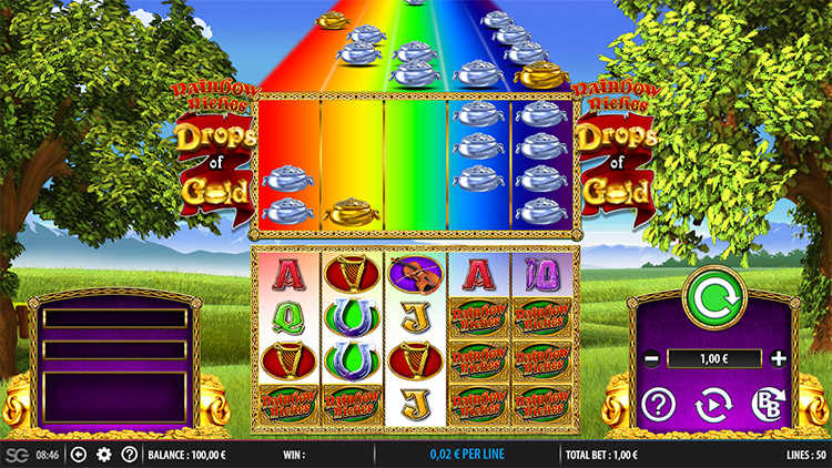 Rainbow Riches Drops Of Gold Slots SpinGenie
