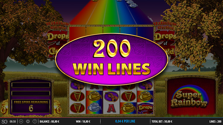 Rainbow Riches Drops Of Gold Slots SpinGenie