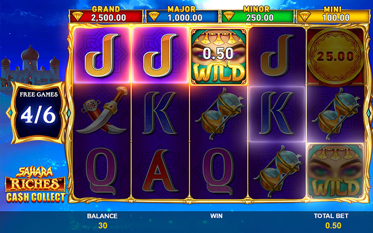 Sahara Riches Cash Collect Slots SpinGenie