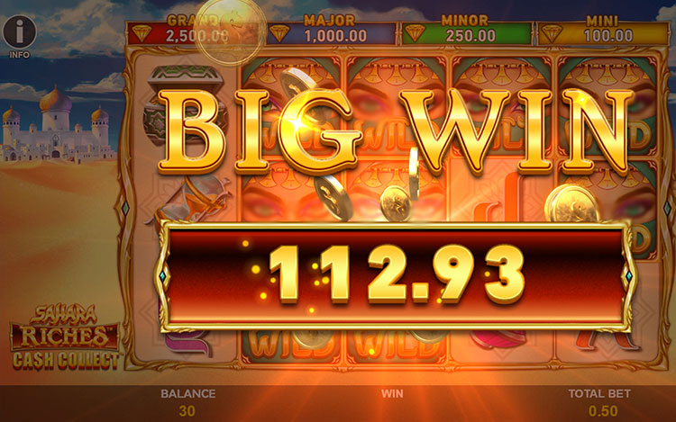 Sahara Riches Cash Collect Slots SpinGenie