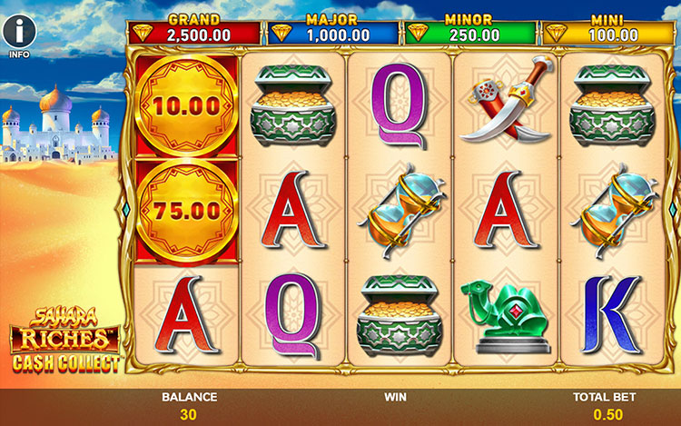 Sahara Riches Cash Collect Slots SpinGenie