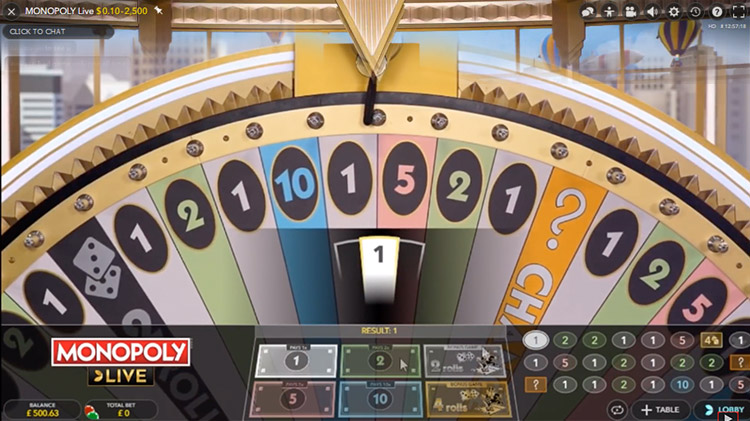 MONOPOLY Live Slots SpinGenie