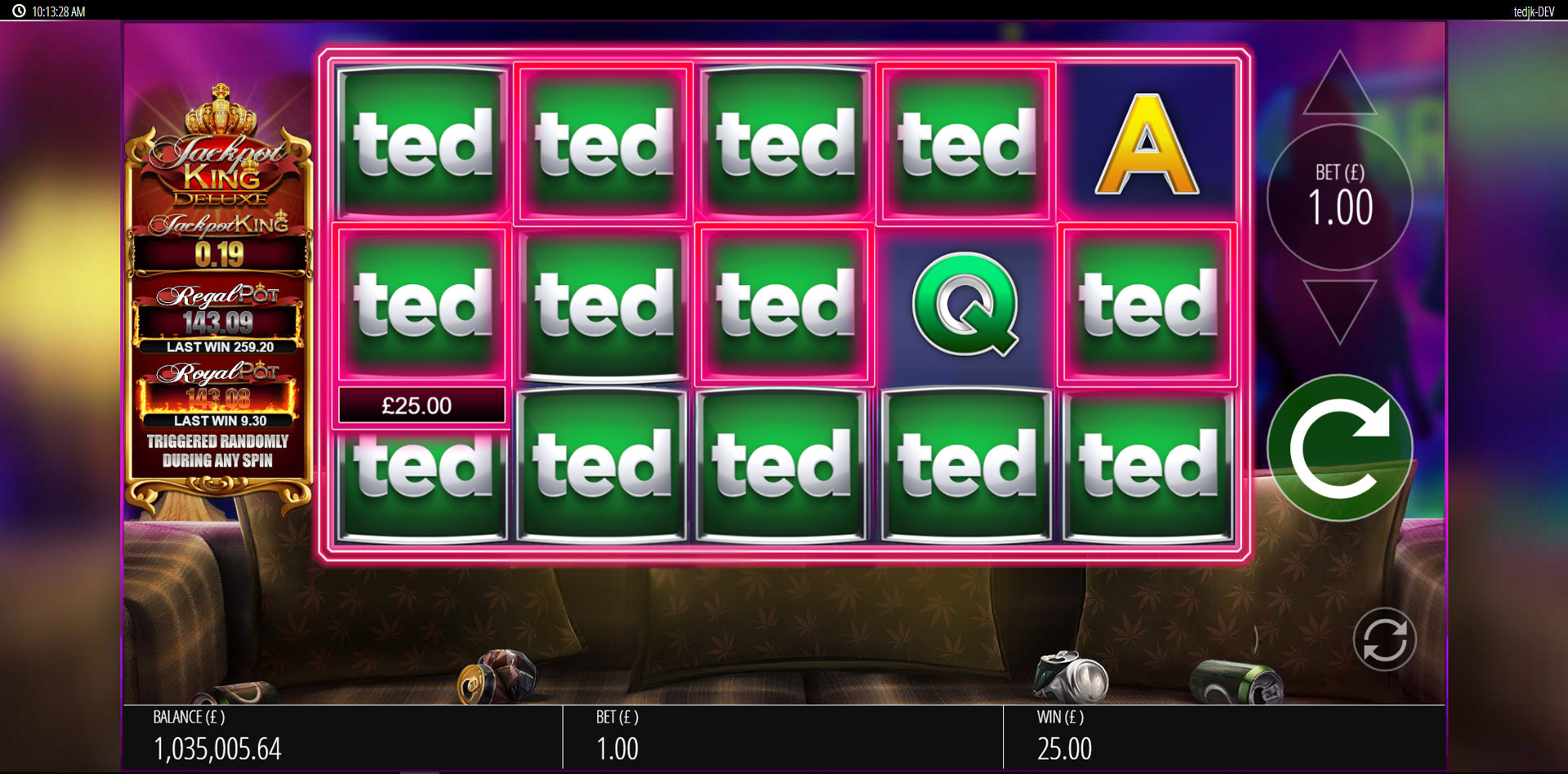 Ted Jackpot King Slots SpinGenie