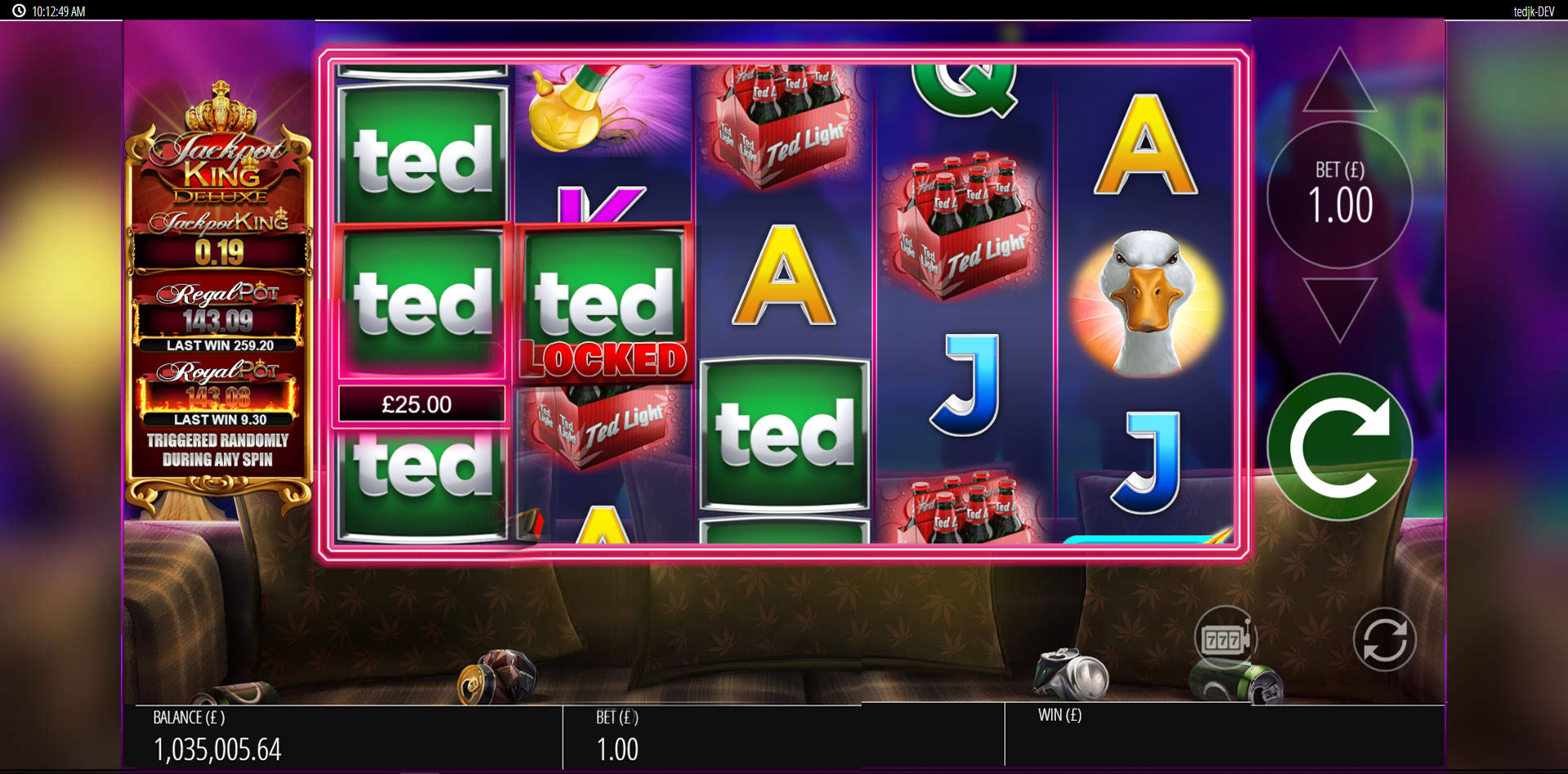 Ted Jackpot King Slots SpinGenie