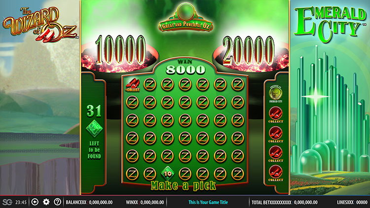 The Wizard of Oz Emerald City Slots SpinGenie