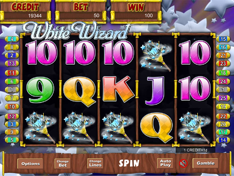 White Wizard Slots SpinGenie